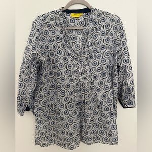 Roberta Roller Rabbit blue and white cotton tunic.